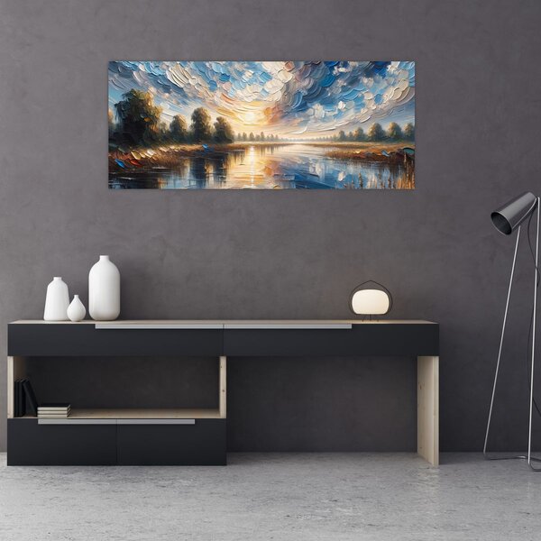 Slika - Slika sunca iznad vode (120x50 cm)