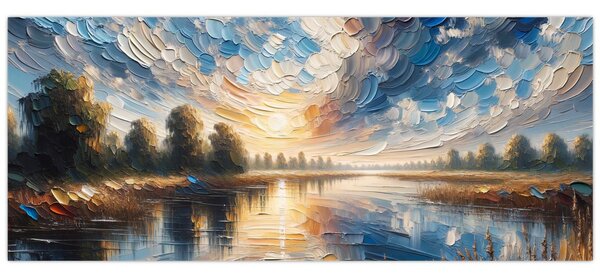 Slika - Slika sunca iznad vode (120x50 cm)