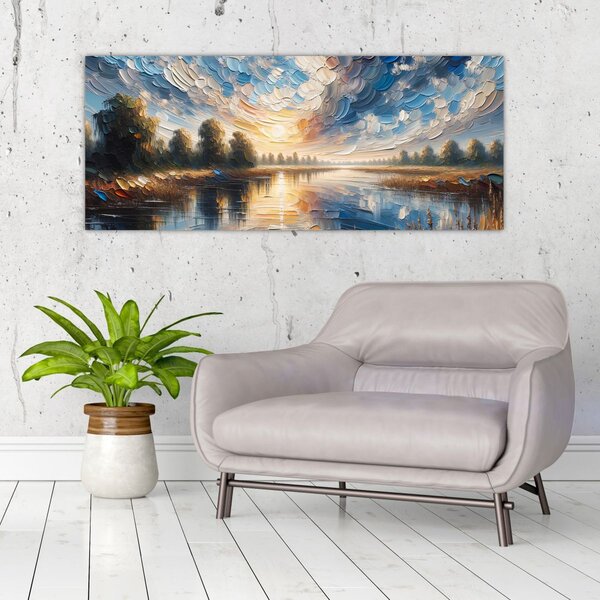 Slika - Slika sunca iznad vode (120x50 cm)