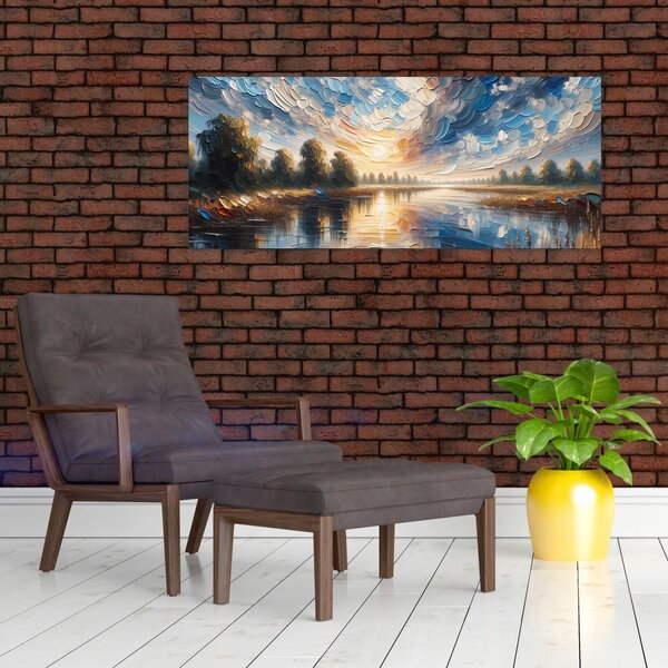 Slika - Slika sunca iznad vode (120x50 cm)
