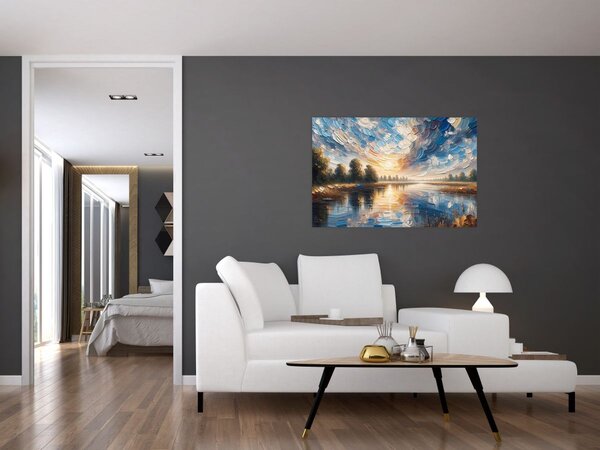 Slika - Slika sunca iznad vode (90x60 cm)