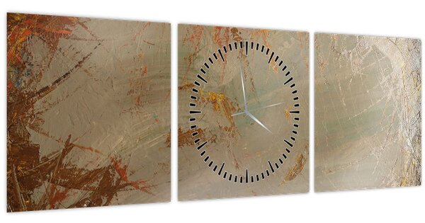 Slika - teksturirana apstrakcija (sa satom) (90x30 cm)