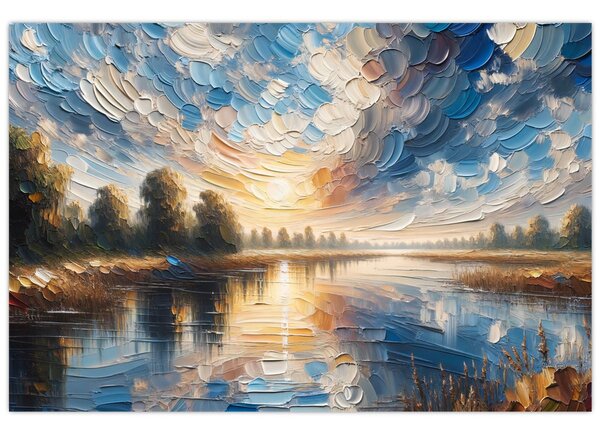 Slika - Slika sunca iznad vode (90x60 cm)