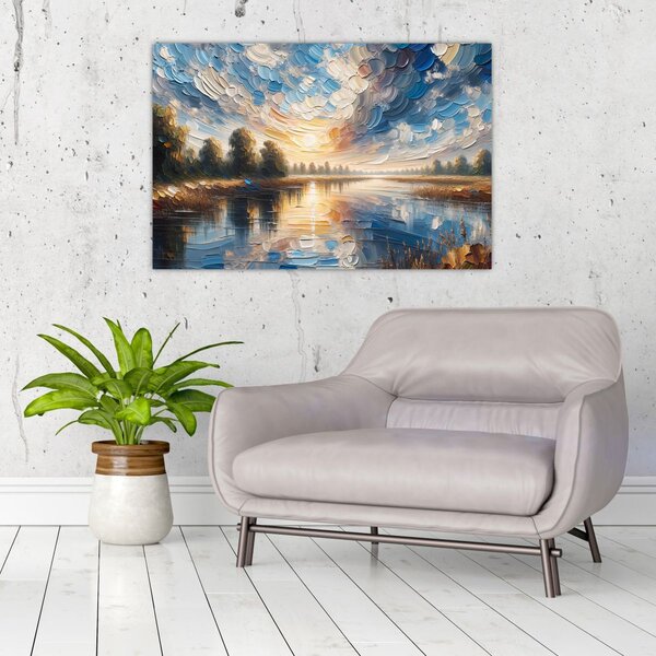 Slika - Slika sunca iznad vode (90x60 cm)
