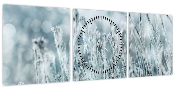 Slika - Zimska čarolija (sa satom) (90x30 cm)