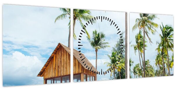 Slika - Plaža (sa satom) (90x30 cm)