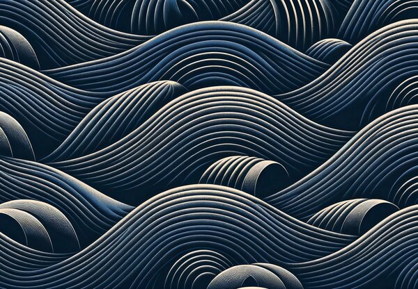 Foto tapeta - Tamni geometrijski valovi (147x102 cm)