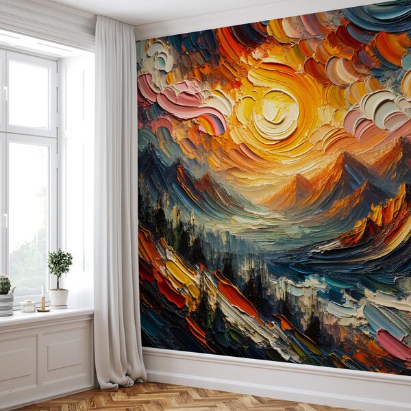 Foto tapeta - Planine zalivene suncem (147x102 cm)
