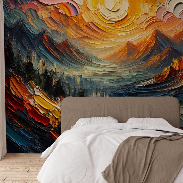 Foto tapeta - Planine zalivene suncem (147x102 cm)