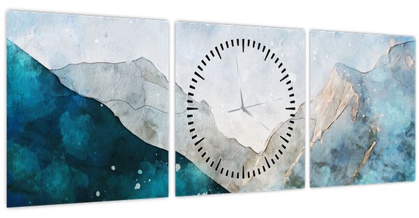 Slika - Crtež planina (sa satom) (90x30 cm)