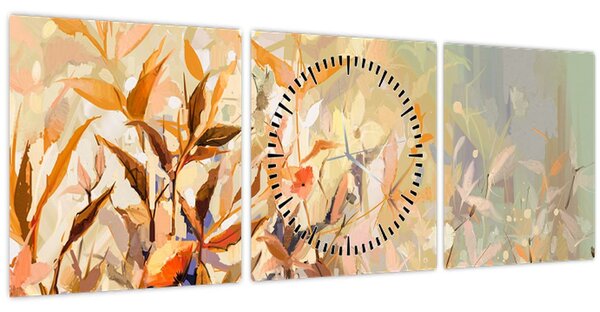 Slika - Slikane biljke (sa satom) (90x30 cm)