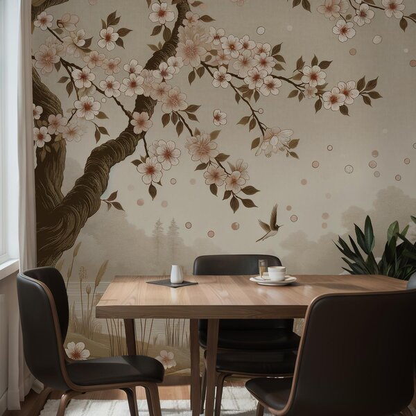 Foto tapeta - Sakura uz rijeku (147x102 cm)