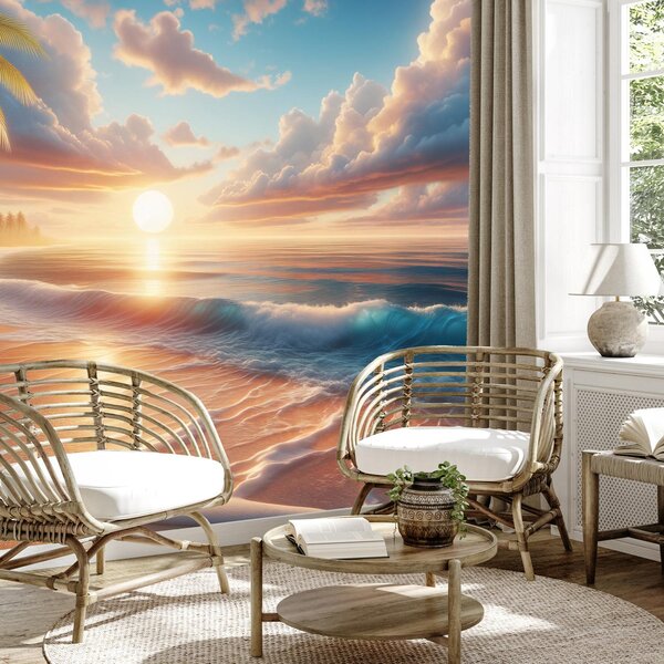 Foto tapeta - Zalazak na plaži (147x102 cm)