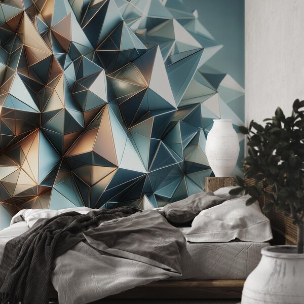 Foto tapeta - 3D kaleidoskop oblika (147x102 cm)