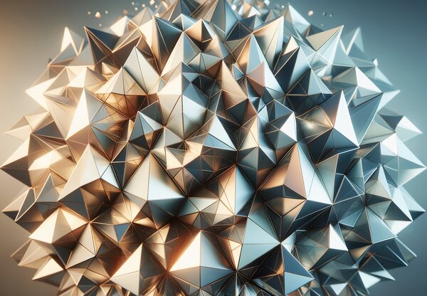 Foto tapeta - 3D kaleidoskop oblika (147x102 cm)