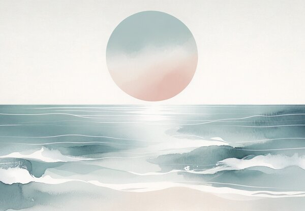 Foto tapeta - Sunce iznad oceana (147x102 cm)