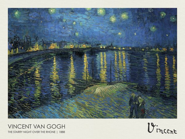 Reprodukcija The Starry Night over the Rhone (1888), Vincent van Gogh