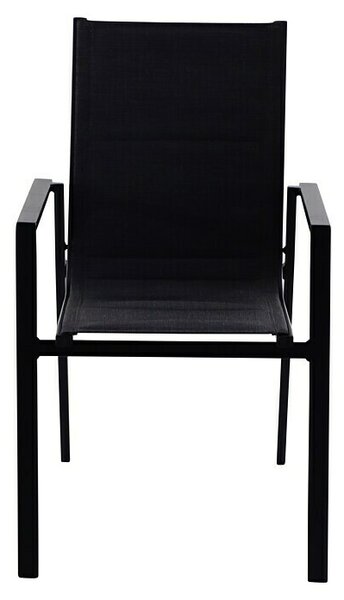 Sunfun Melina Vrtna fotelja (Crne boje, Aluminij, Tekstil, Mogu se slagati jedni na druge)