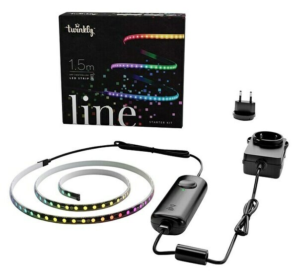 Twinkly LED traka Line (Crne boje, Područje uporabe: U zatvorenom, 1,5 m, 100 žaruljica, Boja svjetla: RGB)