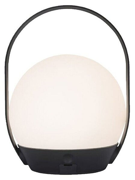 Lutec Punjiva stolna svjetiljka Cardi (3,3 W, D x Š x V: 17,3 x 16 x 22,3 cm, Bijelo-crna, RGBW)