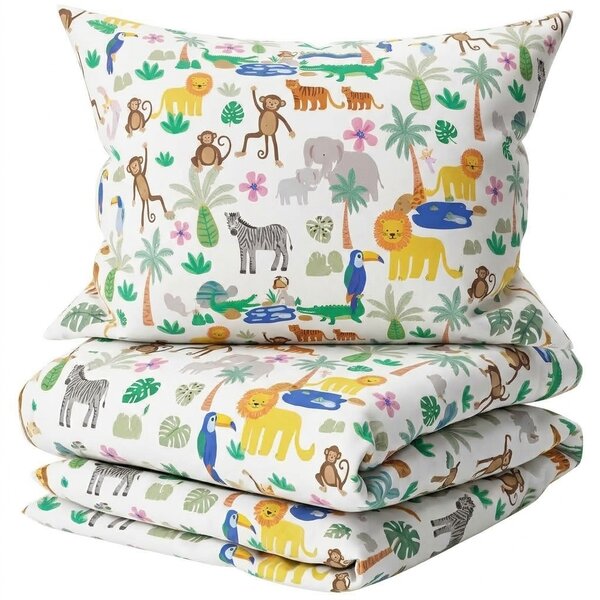 Dječja pamučna posteljina JUNGLE DREAM TALES šarena, 100% pamuk Dimenzije posteljine: 70 x 80 cm | 140 x 200 cm