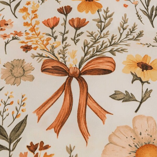 Polipamučna posteljina FLORAL RIBBON POLY krem boje Dimenzije posteljine: 70 x 90 cm | 140 x 200 cm