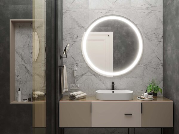 Okruglo ogledalo s LED osvjetljenjem C4 premium