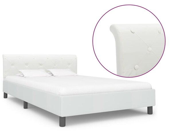 VidaXL Okvir za krevet od umjetne kože bijeli 120 x 200 cm