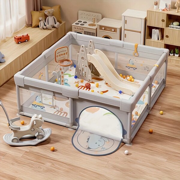 Playfort™ Dječja Igraonica - 180 X 150 Cm, PlayFort™ dječja igraonica (Siva) - 180 x 150 cm