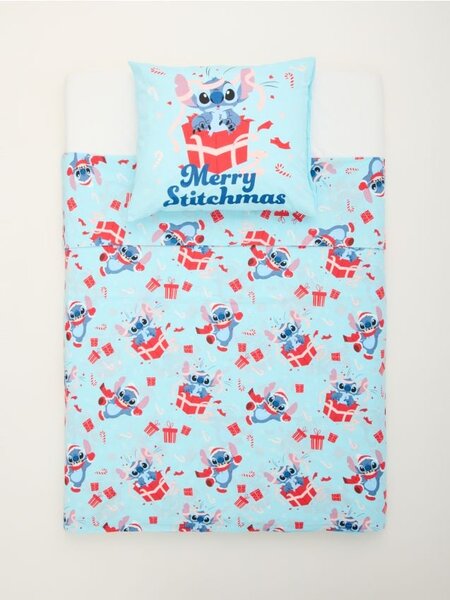 Sinsay - Komplet dječje pamučne posteljine s božićnim motivom Stitch