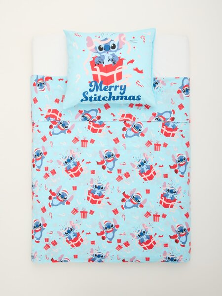 Sinsay - Komplet dječje pamučne posteljine s božićnim motivom Stitch