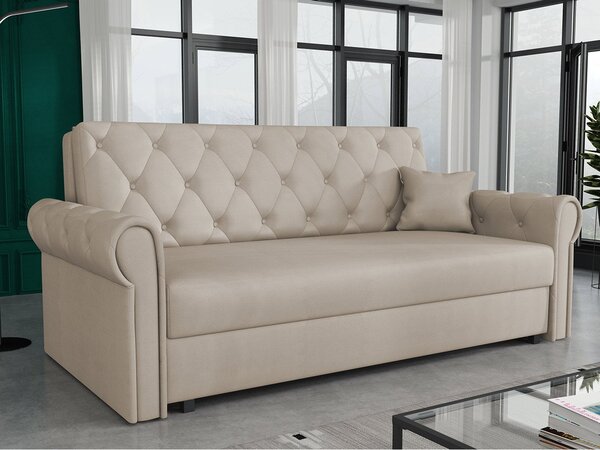 Sofa na razvlačenje Clovea Roma IV (bež) (s prostorom za odlaganje)
