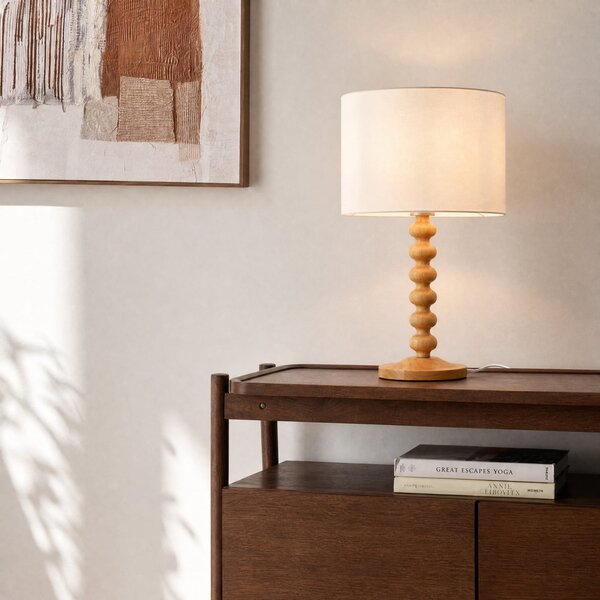 Stolne Lampa Lucande, Karlie, Bijela, Drvo