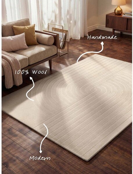 Krem ručno rađen vunen tepih 160x230 cm Arcura – Vikosa