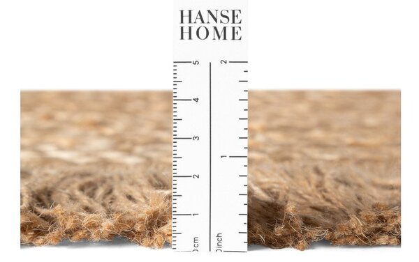 Obostrani/ručno rađen juten okrugao tepih u prirodnoj boji ø 150 cm Nuru – Hanse Home