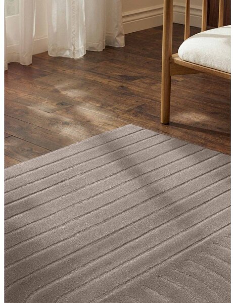 Svijetlo sivi ručno rađen vunen tepih 120x180 cm Arcura – Vikosa