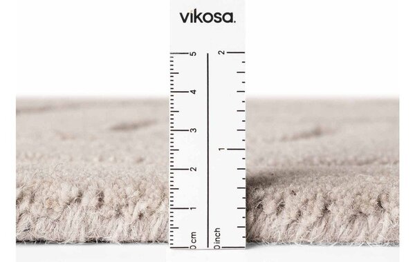 Svijetlo sivi ručno rađen vunen okrugao tepih ø 120 cm Arcura – Vikosa