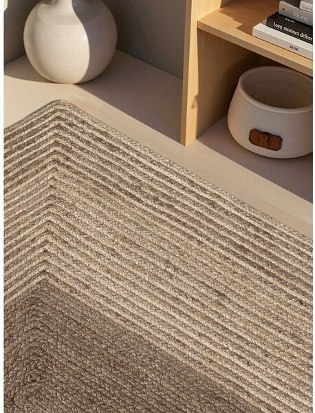 Obostrani/ručno rađen juten tepih u svijetloj prirodnoj boji/u tamnoj prirodnoj boji 120x170 cm Juno – Hanse Home