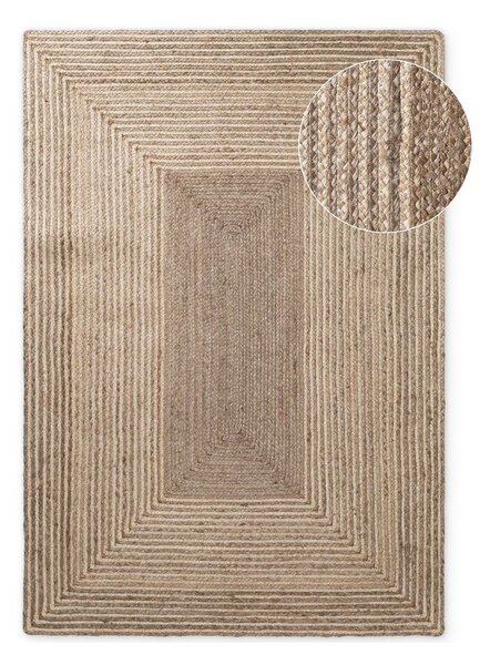 Obostrani/ručno rađen juten tepih u svijetloj prirodnoj boji/u tamnoj prirodnoj boji 120x170 cm Juno – Hanse Home