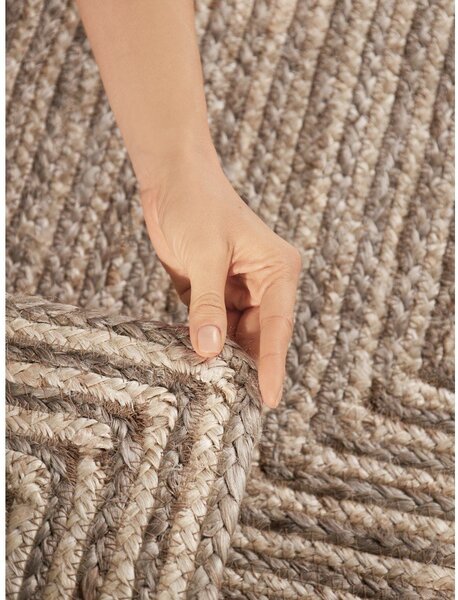 Obostrani/ručno rađen juten tepih u svijetloj prirodnoj boji/u tamnoj prirodnoj boji 120x170 cm Juno – Hanse Home