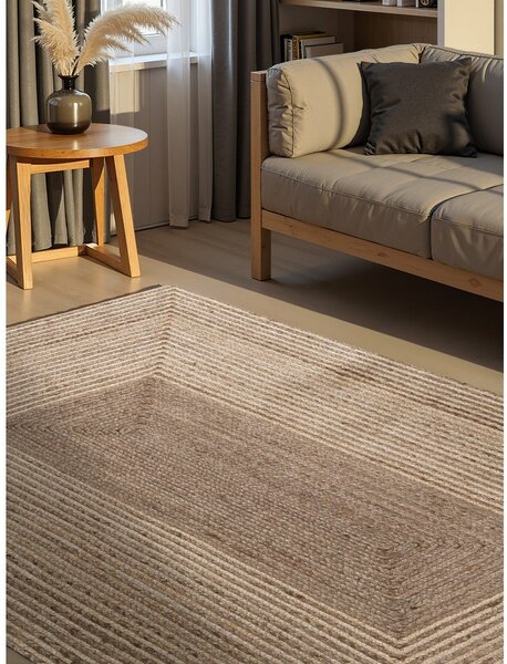 Obostrani/ručno rađen juten tepih u svijetloj prirodnoj boji/u tamnoj prirodnoj boji 120x170 cm Juno – Hanse Home
