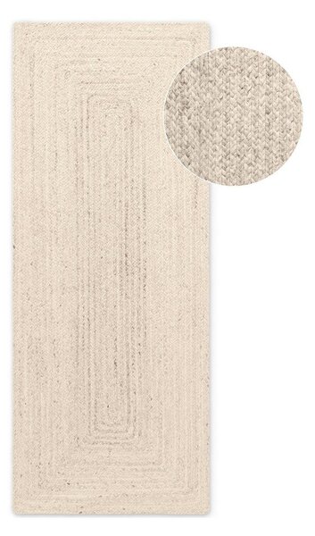 Krem obostrana/ručno rađena jutena staza 80x200 cm Juno – Hanse Home