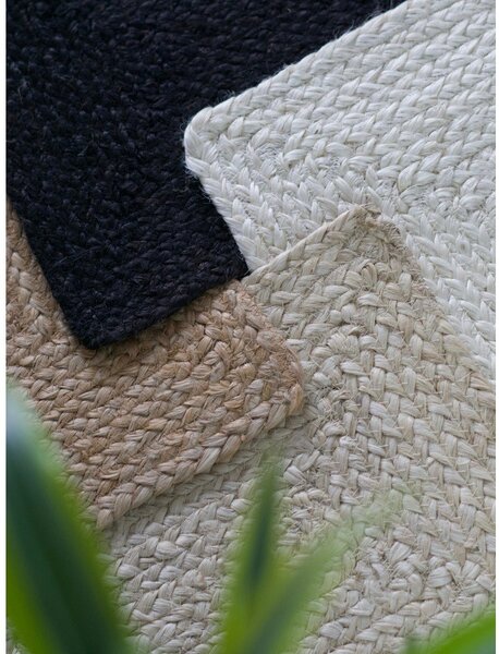 Crni obostrani/ručno rađen juten tepih 80x150 cm Juno – Hanse Home