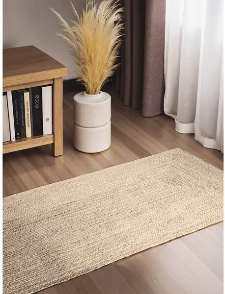 Krem obostrana/ručno rađena jutena staza 80x200 cm Juno – Hanse Home