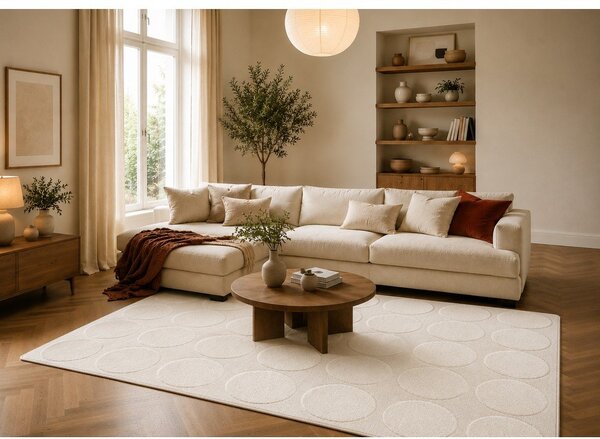 Krem tepih 120x170 cm Bubble – ESTE