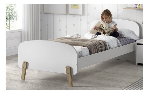 Bijeli dječji krevetić Vipack Kiddy, 90 x 200 cm