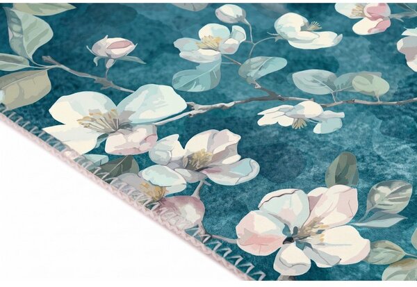 Plavi periv tepih 50x80 cm Bloom – Vitaus