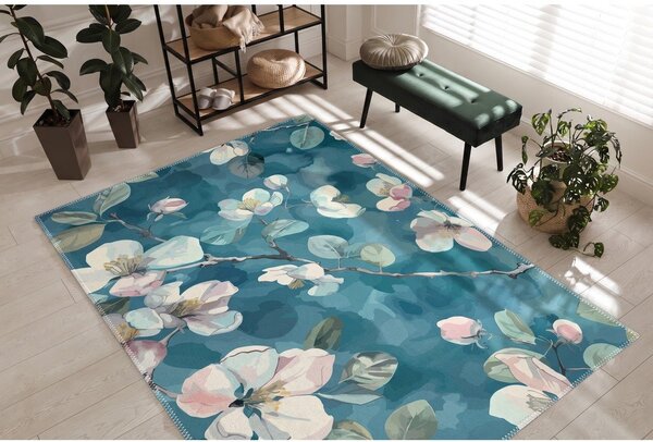 Plavi periv tepih 50x80 cm Bloom – Vitaus