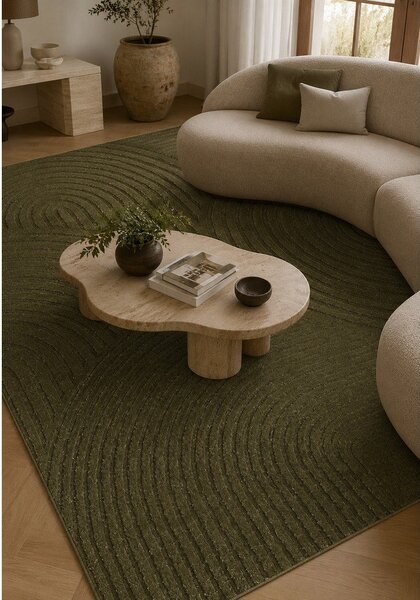 Tamno zeleni tepih 120x170 cm Whirl – ESTE