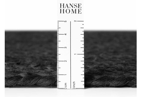 Crni obostrani/ručno rađen juten tepih 80x150 cm Juno – Hanse Home